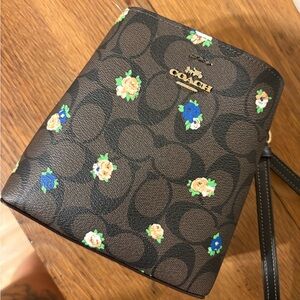 Coach Brown Floral Crossbody Bag